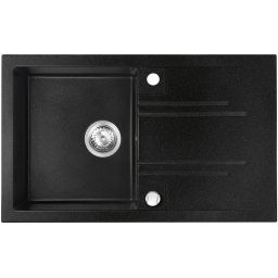 Ferro Mezzo II zlewozmywak granitowy 78x48 cm grafit shine DRGM48/78HA