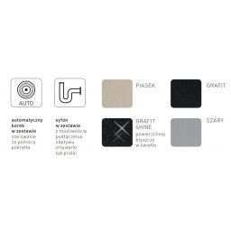 Ferro Mezzo II zlewozmywak granitowy 78x48 cm piaskowy DRGM2/48/78SA