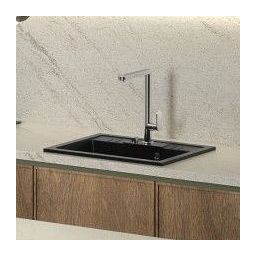 FDesign Carioca zlewozmywak granitowy 58x48 cm grafit FD9-11-4858-22
