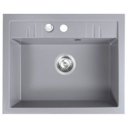 FDesign Carioca zlewozmywak granitowy 58x48 cm szary FD9-11-4858-44