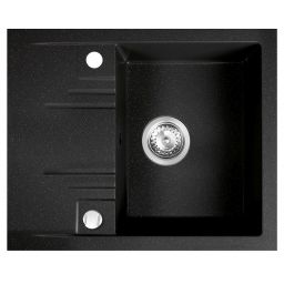 FDesign Carioca zlewozmywak granitowy 58x48 cm grafitowy połysk FD9-12-4858-02