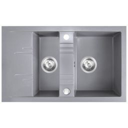 FDesign Carioca zlewozmywak granitowy 79x48 cm szary FD9-15-4879-44