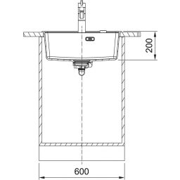 Franke Maris MRG 610-52 zlewozmywak 51x56 cm Fragranite czarny mat 114.0661.761