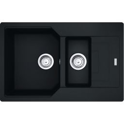 Franke Urban UBG 651-78 GSC zlewozmywak 78x50 cm Fragranite czarny mat 114.0687.298