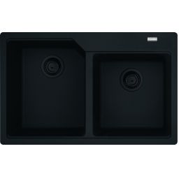 Franke Urban UBG 620-36-33 GSC zlewozmywak 78x50 cm Fragranite czarny mat 114.0697.746