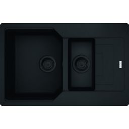 Franke Urban UBG 651-78 GSC zlewozmywak 78x50 cm Fragranite czarny mat 114.0697.748