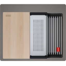 Franke Kanon KNG PRO 610-53 FTL zlewozmywak granitowy 59x51 cm kamienny szary 114.0749.558