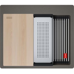 Franke Kanon KNG PRO 610-53 FTL zlewozmywak granitowy 59x51 cm łupkowy szary 114.0749.559