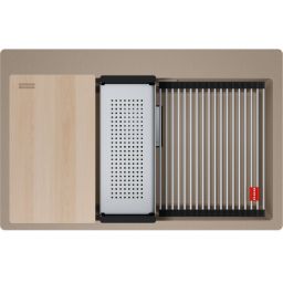 Franke Kanon KNG PRO 610-73 FTL zlewozmywak granitowy 79x51 cm cappuccino 114.0749.637