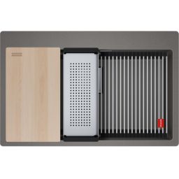 Franke Kanon KNG PRO 610-73 FTL zlewozmywak granitowy 79x51 cm kamienny szary 114.0749.638