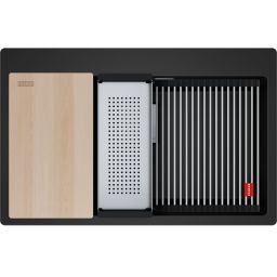 Franke Kanon KNG PRO 610-73 FTL zlewozmywak granitowy 79x51 cm czarny mat 114.0749.641