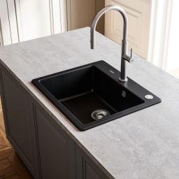 Franke Mythos MYK 610-52 zlewozmywak ceramiczny 59x51 cm czarny mat 124.0749.515