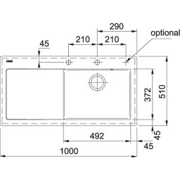 Franke Mythos MTK 611-100 zlewozmywak ceramiczny 100x51 cm Fraceram kremowy 124.0379.852