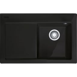 Franke Mythos MTK 611-78 zlewozmywak ceramiczny 78x51 cm Fraceram czarny mat 124.0540.975