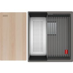 Franke Kanon KNG PRO 110-37 zlewozmywak granitowy 46x41 cm kamienny szary 125.0749.648