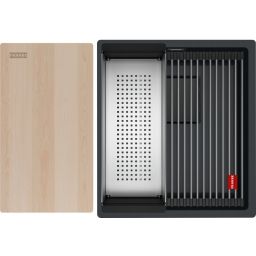 Franke Kanon KNG PRO 110-37 zlewozmywak granitowy 46x41 cm czarny mat 125.0749.652