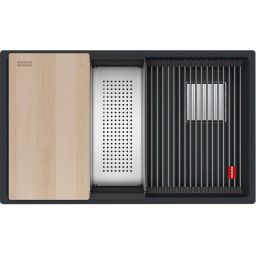 Franke Kanon KNG PRO 160-46-21 zlewozmywak granitowy 76x46 cm czarny mat 125.0749.681