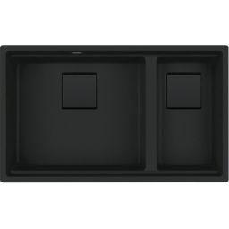 Franke Kanon KNG PRO 160-46-21 zlewozmywak granitowy 76x46 cm czarny mat 125.0749.682