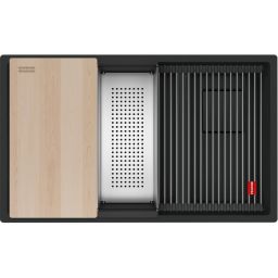 Franke Kanon KNG PRO 160-46-21 zlewozmywak granitowy 76x46 cm czarny mat 125.0749.682