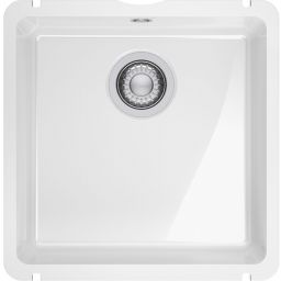 Franke KubusX zlewozmywak ceramiczny 40,5x40 cm biały połysk 126.0738.286