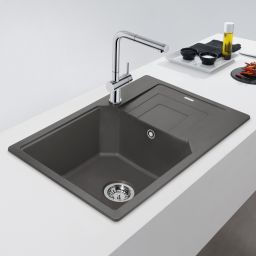 Franke Urban UBG 611-78 XL GSC zlewozmywak 78x50 cm Fragranite kamienny szary 114.0687.281