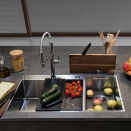 Franke Box Center BWX 220-54-27 zlewozmywak stalowy 86x51 cm stal szczotkowana 127.0557.961