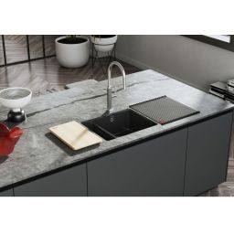 Franke KubusX zlewozmywak ceramiczny 49x40 cm onyx połysk 126.0738.300