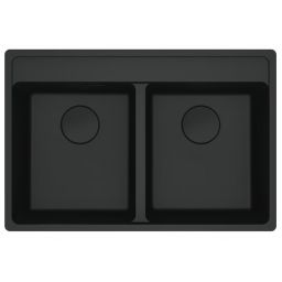 Franke Maris zlewozmywak granitowy 76x51 cm czarny 114.0693.518
