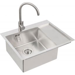 Alveus Concept 20 zlewozmywak 61,5x48 cm lewy stal satyna 1124383