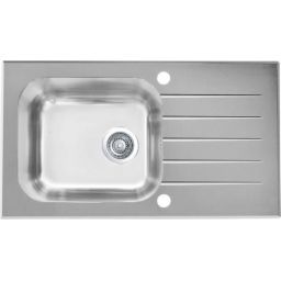 Alveus Vitro 20 zlewozmywak szklano-stalowy 78x43,5 cm satyna/szkło szare 1130528