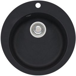Alveus Boogie 10 zlewozmywak 50,5 cm okrągły granitowy czarny 9811091