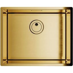 Globalo Exclusive Riwolo 40.1 zlewozmywak stalowy 44x44 cm złoty RIWOLO_40_1_GOLD