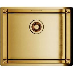 Globalo Exclusive Riwolo 40.1 zlewozmywak stalowy 44x44 cm złoty RIWOLO_40_1_GOLD