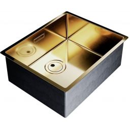 Globalo Exclusive Riwolo zlewozmywak stalowy 54x44 cm złoty RIWOLO_50_1_GOLD