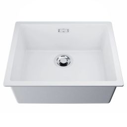 Globalo Design Aurilio 60.1 zlewozmywak granitowy 55,6x45,6 cm biały AURILIO_60_1_WHITE