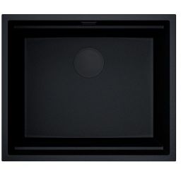 Globalo Miralio zlewozmywak granitowy 56x47 cm czarny MIRALIO_60_1_BLACK_BL_MAT