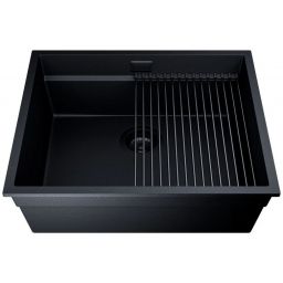 Globalo Miralio zlewozmywak granitowy 56x47 cm czarny MIRALIO_60_1_BLACK_BL_MAT