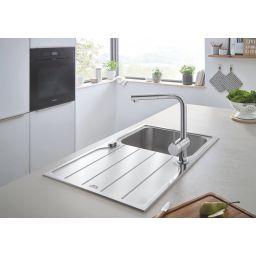 Grohe Minta zlewozmywak 86x50 cm z baterią stal szlachetna 31573SD1