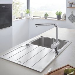 Grohe Minta zlewozmywak 86x50 cm z baterią stal szlachetna 31573SD1