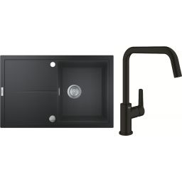 Zestaw Grohe K400 zlewozmywak granitowy 45,7x40,6 cm z baterią kuchenną Start (31639AP0, 304702430)