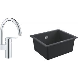 Zestaw Grohe K700 zlewozmywak 53,3x45,7 cm z baterią kuchenną Start chrom (31654AP0, 30469000)
