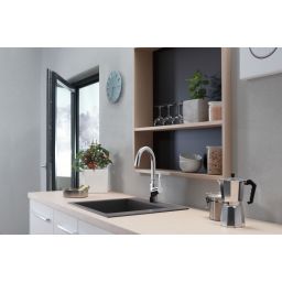 Hansgrohe S 51 zlewozmywak granitowy 56x54 cm szary kamień 43312290