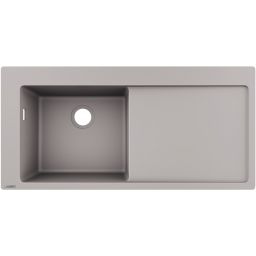 Hansgrohe S 51 zlewozmywak granitowy 105x41,5 cm szary beton 43330380