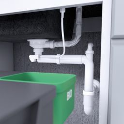 Laveo Space Saving syfon zlewozmywakowy biały OKS123T