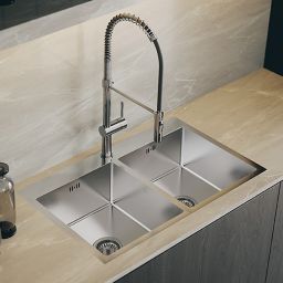 Laveo Marmara zlewozmywak stalowy 78x48 cm stal SAM_020T