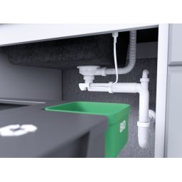 Laveo Space Saving syfon zlewozmywakowy biały OKS123T