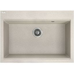 Laveo Tau zlewozmywak granitowy 70x50 cm beżowy SBT4107