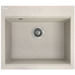 Laveo Tau zlewozmywak granitowy 57x50 cm beżowy SBT410Y