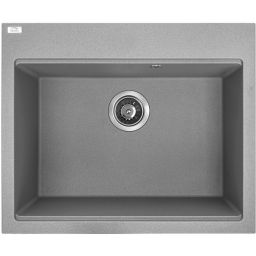 Laveo Tau zlewozmywak granitowy 60x50 cm szary SBT5106