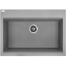 Laveo Tau zlewozmywak granitowy 70x50 cm szary SBT5107